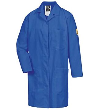 ESD work coat NAPTEX, women, long-sleeved, 175 g/m², blue, size 3XL