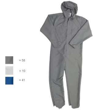 Cleanroom overall with hood HABETEX® Micronselect, royal blue