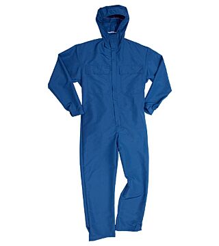 Cleanroom overall with hood HABETEX Micronselect, royal blue