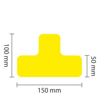 WT-5110 Lagerplatzkennz. gelb T-Stück 50mm (L: 150mm), VPE 25 Stück