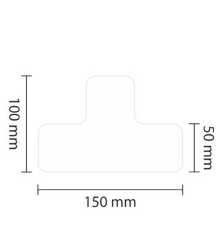 WT-5110 Storage location identifier white T-piece 50mm (L:150mm), PU 25 pieces
