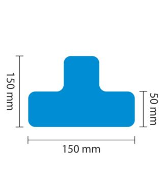 WT-5110 Lagerplatzkennz. blau T-Stück 50mm (L:150mm), VPE 25 Stück