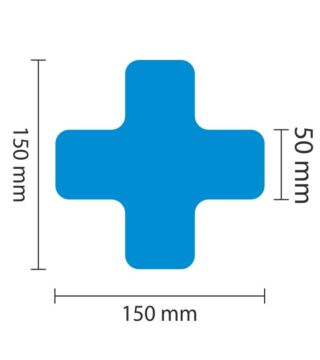 WT-5110 Lagerplatzkennz. blau X-Stück 50mm (L:150mm), VPE 25 Stück