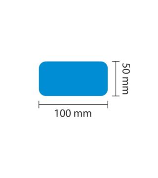 WT-5110 Lagerplatzkennz. blau Längsstück 50mm (L: 100mm), VPE 25 Stück