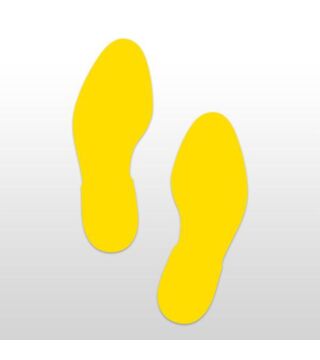WT-5111 Pictogram PVC footprint 297mmx110mm pair yellow