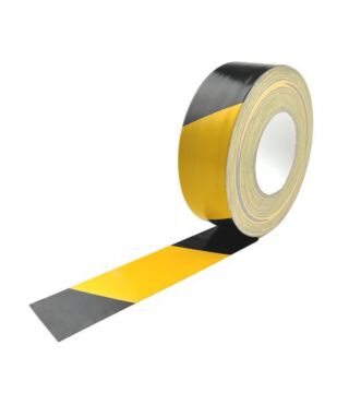 WT-5561 Fabric tape yellow/black left pointing 50mm x 50m