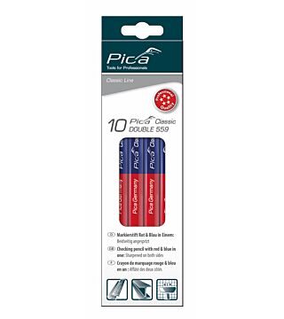 DOUBLE blue/red, 17.5cm, box of 10