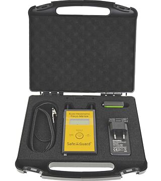 Safeguard electric field meter in an ESD case
