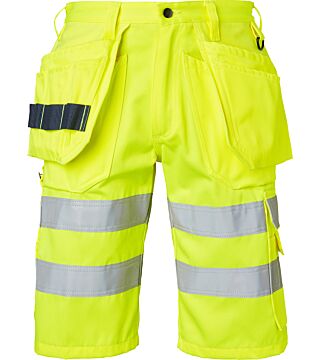 195 Kurze Handwerker Hose, Unisex, Fluoreszierendes gelb