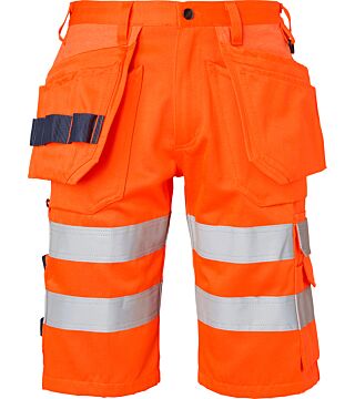 195 Kurze Handwerker Hose, Unisex, Fluoreszierendes orange