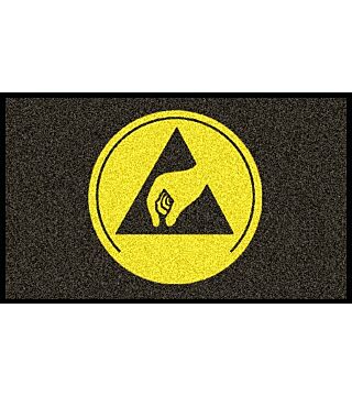 Dirt-trapping mat with ESD logo, 600 x 850x 8 mm