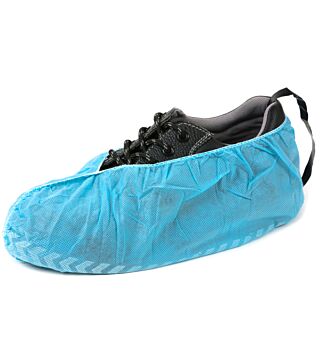 ESD disposable shoe cover with contact strap, blue, 1 pair