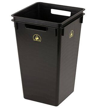 ESD trash can, square, 40 litres
