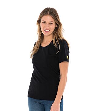 ESD-T-Shirt mit Rundhals, Eco Line, schwarz