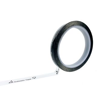 ESD adhesive tape with ESD warning symbol, transparent, 36m, various versions