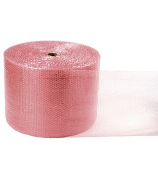 ESD bubble wrap, pink, dissipative, 150 m roll, various versions