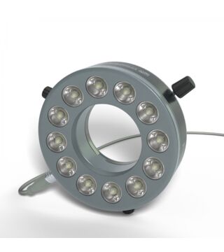 LED-Ringlicht 24V, amber (590 nm), Arbeitsabstand 90 mm - 180 mm (optimal 140 mm)
