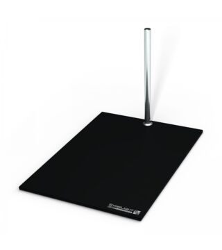Stand plate, with stand rod, 100 mm