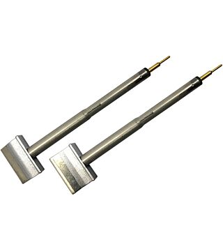 Pair of tweezer tips TxP series, angled blade, width 20.5 mm