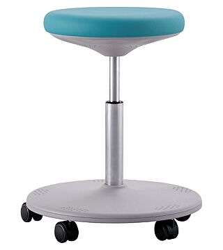 Lab stool Labster with rolls, imitation leather mint