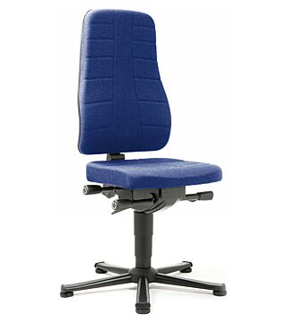 Work chair All-in-One Highline 1, glider, fabric Duotec blue