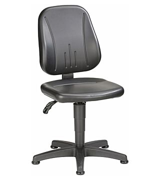 Work chair Unitec 1 with glider, imitation leather black
