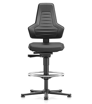 ESD chair NEXXIT 3, with glider and foot ring, integral foam black, without handles