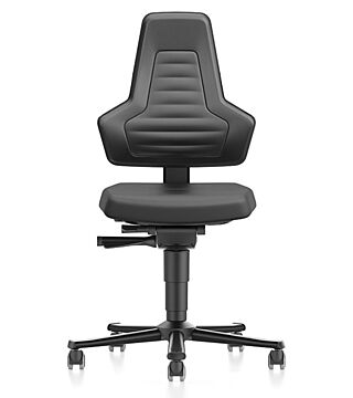 ESD chair NEXXIT 2 with castors, integral foam black without handles