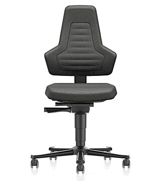 ESD Chair NEXXIT 2 with castors, Duotec black without handles