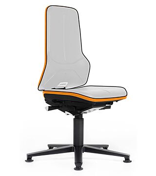 ESD Stuhl Neon 1 mit Gleiter, Flexband orange, Permanentkontakt