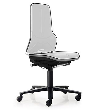 Krzesło ESD Neon 2 z kółkami, taśma uszczelniająca szara, technologia stałego kontaktu