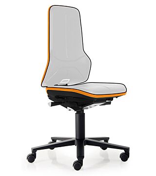 ESD Chair Neon 2 with castors Flexband orange, permanent contact