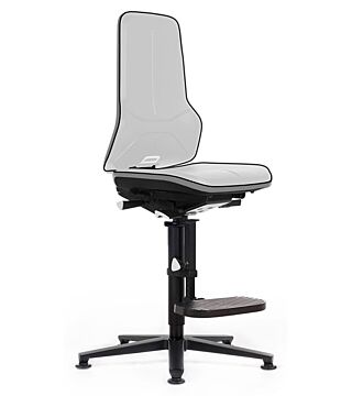 ESD Stuhl Neon 3, mit Gleiter und Aufstiegshilfe, Flexband grau, Synchrontechnik