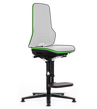 ESD Chair Neon 3, with glider and climbing aid, Flexband green, Synchrontechnik