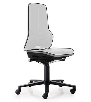 Krzesło ESD Neon 2 z kółkami, taśma uszczelniająca szara, technologia synchroniczna