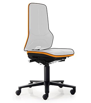 ESD Chair Neon 2 with castors, Flexband orange Synchrontechnik
