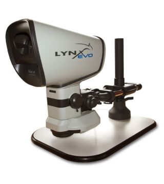 Lynx EVO Stereomikroskop mit Säulenständer und Drehoptik