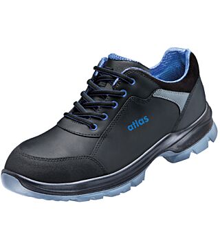 ESD low shoe alu-tec 560 2.0, S2, smooth leather, unisex, black/royal blue