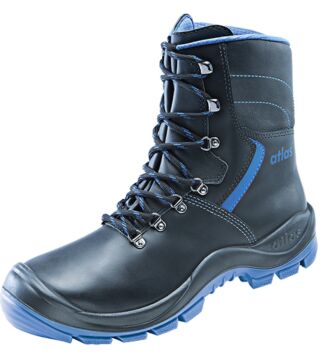 ESD boots ERGO-MED 846 XP, S3, smooth leather, unisex, black/royal blue