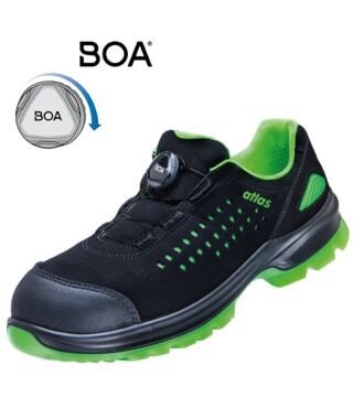ESD low shoe SL 920 BOA green 2.0, S1, Sportline, unisex, black/neon-green