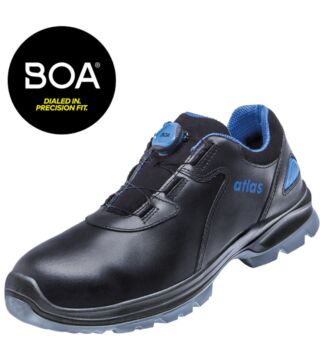ESD low shoe SL 9645 XP BOA blue 2.0, S3, smooth leather, unisex, black/royal blue