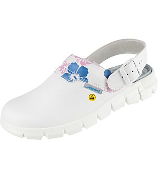 Clog white with imprint ESD, 37320 ESD-professional shoes Dynamic ladies / men, OB