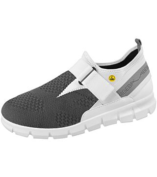 Mocassin ESD anthracite / blanc, 37375 chaussures professionnelles ESD Dynamic Flow d’air femmes / hommes, O1