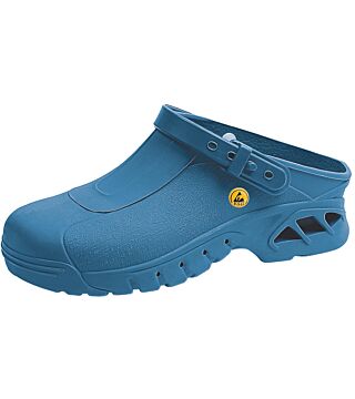 Clog blue ESD, 39610 ESD-professional shoes autoclavable clogs ladies / men, OB