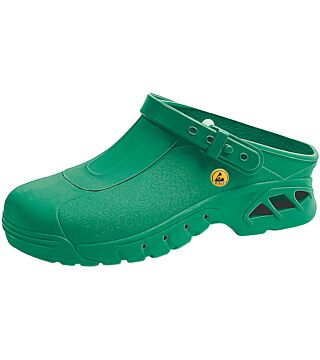 Clog green ESD, 39620 ESD-professional shoes autoclavable clogs ladies / men, OB