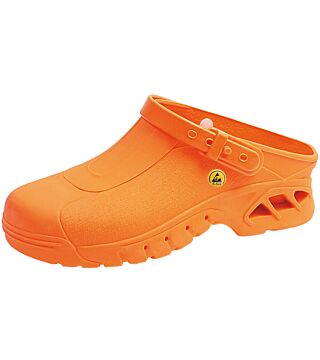 Clog orange ESD, 39630 ESD-professional shoes autoclavable clogs ladies / men, OB