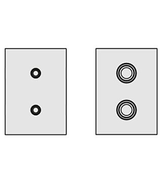 Compressed air connection, insert plate for Basic electrical connection strip, 100 mm