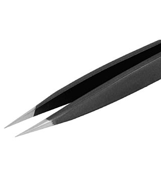 ESD Tweezers, with thick and flat tips, 120 mm