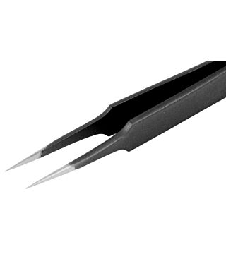 ESD Tweezers, with very fine and sharp tips (for SMD application), 110 mm