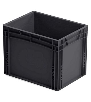 ESD Behälter, schwarz, 400x300x320 mm